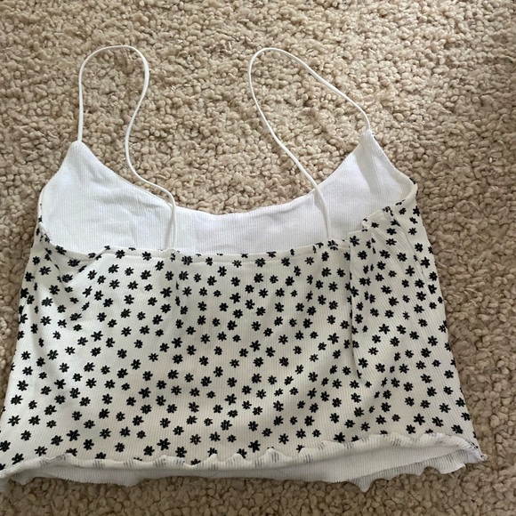 PacSun Black and White Floral Tank Top - Picture 2 of 4